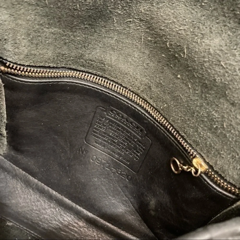 Coach vintage black leather Devon bag